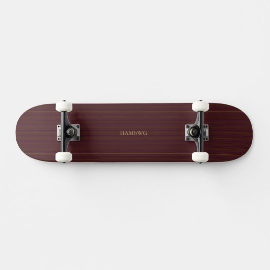 HAMbyWG - Skateboard - Burgund Streifen (Horizontal)