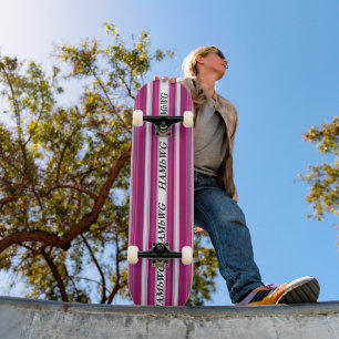 HAMbyWG - Skateboard - Fuschia White w HAMbWG Bar