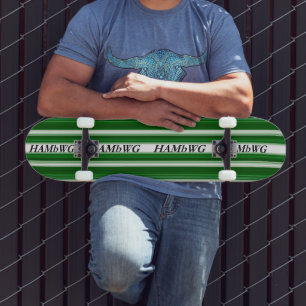 HAMbyWG - Skateboard - Green & White w HAMbWG Bar
