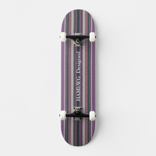 HAMbyWG - Skateboard - Hipster Lila Strick Look (Vorderseite)
