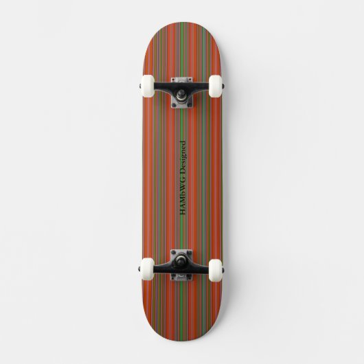 HAMbyWG - Skateboard - Streifen O/A/G (Vorderseite)