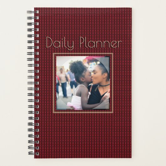 HAMbyWG - Small Daily Planner - Red Pattern Planer (Vorderseite)