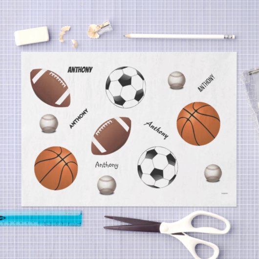 HAMbyWG Sports Themed Seidenpapier (Handwerk)