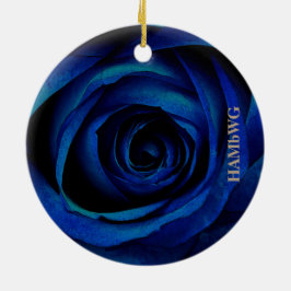 HAMbyWG Square Ornament - Blaue Rose