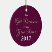 HAMbyWG Square Ornament - Rose mit bemalten Himbee (Rechts)