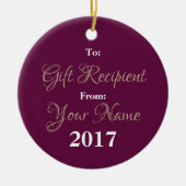 HAMbyWG Square Ornament - Rose mit bemalten Himbee (Vorne)