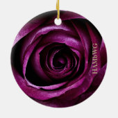 HAMbyWG Square Ornament - Rose mit bemalten Himbee (Hinten)