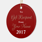 HAMbyWG Square Ornament - Rote Rose (Links)