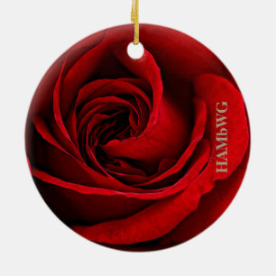 HAMbyWG Square Ornament - Rote Rose