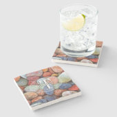 HAMbyWG Stones Image Monogram Untersetzer (Seitenansicht)