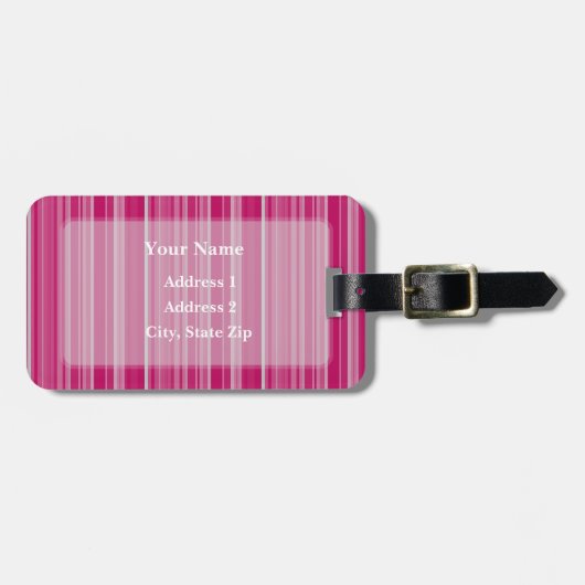 HAMbyWG Striped Print Luggage oder Gepäckanhänger (Vorderseite horizontal)