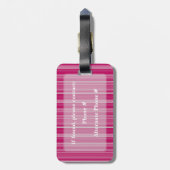 HAMbyWG Striped Print Luggage oder Gepäckanhänger (Rückseite vertikal)
