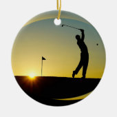 HAMbyWG - Sunset - Golfer Keramikornament (Vorne)