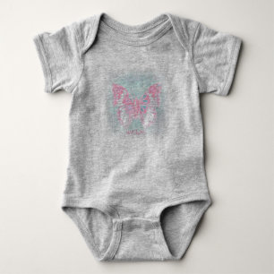 HAMbyWG - T - Shirt - Rosa Schmetterling