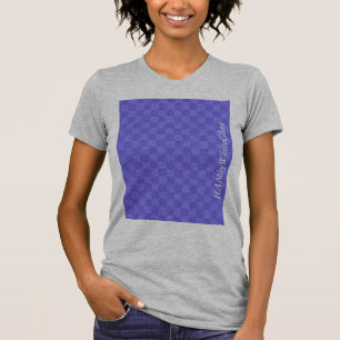 HAMbyWG - T - Shirt von Frauen - Lavendel-Schachbr