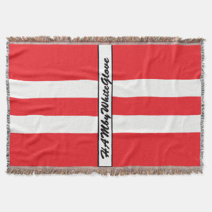 HAMbyWG - Tagesdecke Helles Rot & Weiß Logo Decke