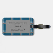 HAMbyWG Tartan Print Luggage oder Gepäckanhänger (Rückseite horizontal)