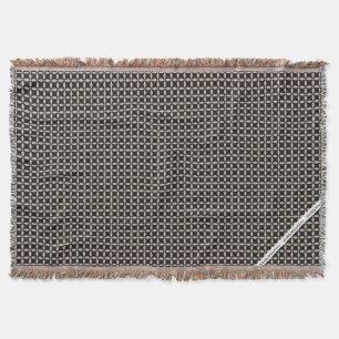 HAMbyWG - Throw Blanket - Geometric Schwarz & Beig Decke