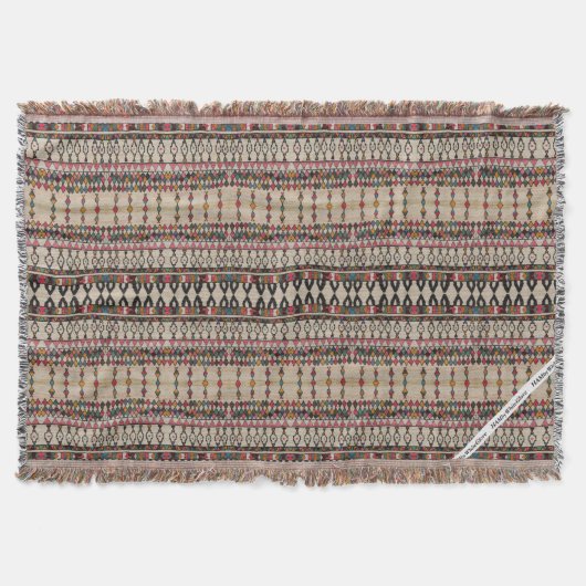 HAMbyWG - Throw Blanket marokkanisches Muster Decke (Vorderseite)