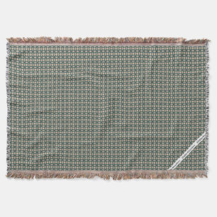 HAMbyWG - Throw Blanket Modernes Aqua Beige Muster Decke