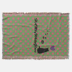 HAMbyWG - Throw Blanket - Pink/Jade Polka Decke