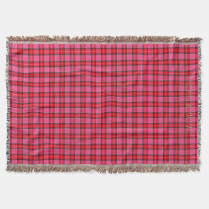 HAMbyWG - Throw Blanket - Rosa/Rot Kariert Decke
