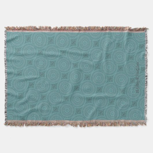 HAMbyWG - Throw Blanket - Türkis Mandala Decke (Vorderseite)