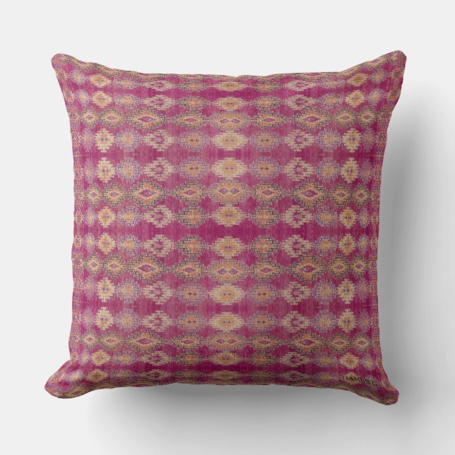 HAMbyWG - Throw Kissen - Boho Magenta (Vorderseite)