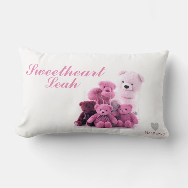 HAMbyWG - Throw Kissen - Pink Teddy Bears (Vorderseite)