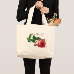 HAMbyWG - Tote Bag - Single Rose Jumbo Stoffbeutel