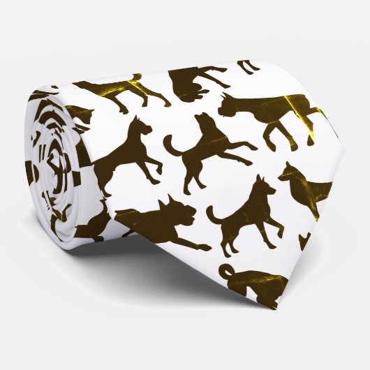 HAMbyWG - Vintage Schauhunde Krawatte (Gerollt)