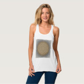 HAMbyWG - Womens Boho Circle - Beige auf Tank Top (Vorderseite Vollansicht)