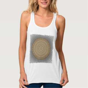 HAMbyWG - Womens Boho Circle - Beige auf Tank Top
