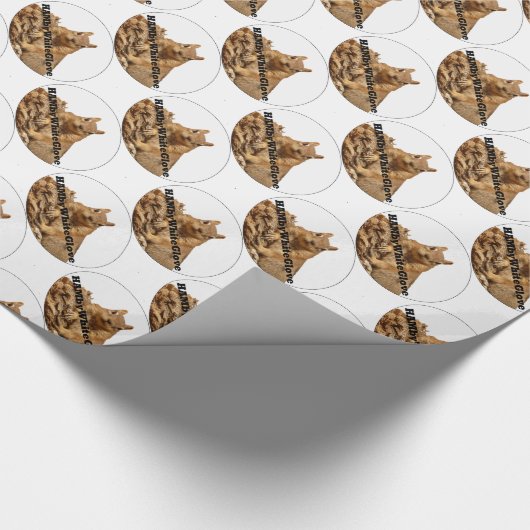 HAMbyWG Wrapping Paper - Eichhörnchen-Logo auf Wei Geschenkpapier (Ecke)
