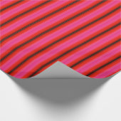 HAMbyWG - Wrapping Paper - Red Pink Stripe Geschenkpapier (Ecke)