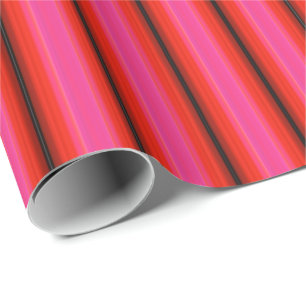 HAMbyWG - Wrapping Paper - Red Pink Stripe Geschenkpapier