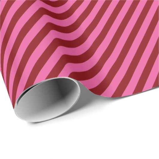 HAMbyWG Wrapping Paper - Red Pink Stripe Geschenkpapier (Rolleneckpunkt)