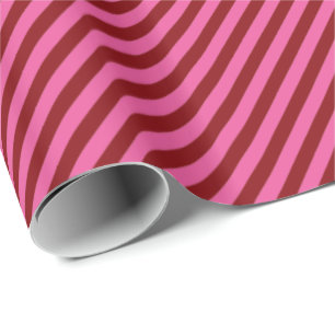 HAMbyWG Wrapping Paper - Roter Rosa Streifen Geschenkpapier