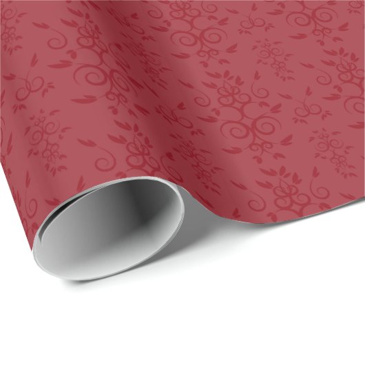HAMbyWG Wrapping Paper - Rotes Barock Geschenkpapier (Rolleneckpunkt)