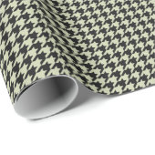 HAMbyWG Wrapping Paper - Schwarz/Beige-Hahnentritt Geschenkpapier (Rolleneckpunkt)