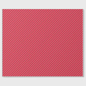 HAMbyWG Wrapping Paper - Two Tone Brite Red Stripe Geschenkpapier (Flach)