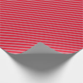 HAMbyWG Wrapping Paper - Two Tone Brite Red Stripe Geschenkpapier (Ecke)
