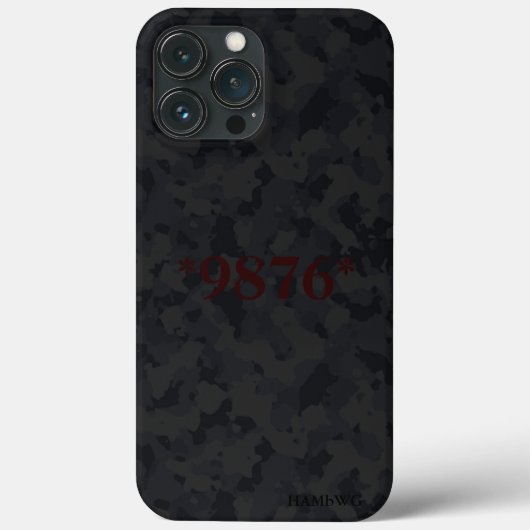 HAMbyWG Xtreme Phone Case - Black Camouflage (Rückseite)