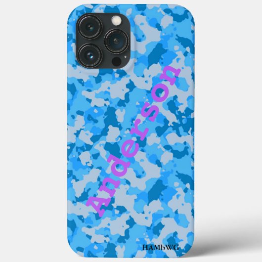 HAMbyWG Xtreme Phone Case - Blue Camouflage (Rückseite)