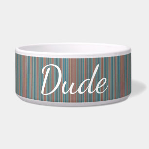 HAMbyWhiteGlove - Dog Food Bowl - Aquamarin & Rust Napf