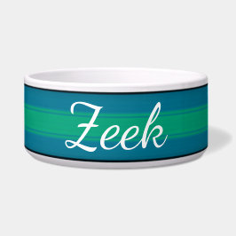 HAMbyWhiteGlove - Dog Food Bowl Hot Turquoise Napf