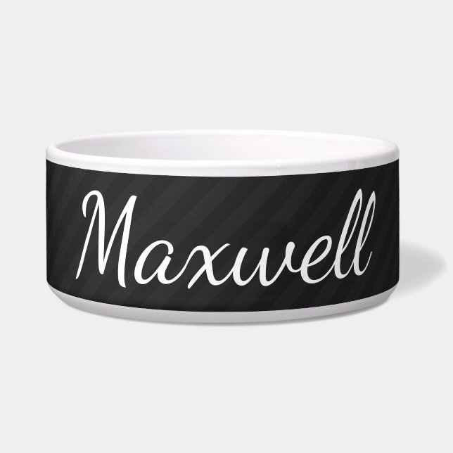 HAMbyWhiteGlove - Dog Food Bowl - Schwarz/Schwarz Napf (Vorderseite)