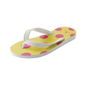 HAMbyWhiteGlove - Drehen - Flops - Pink Polka Dots Kinderbadesandalen (Schrägansicht)
