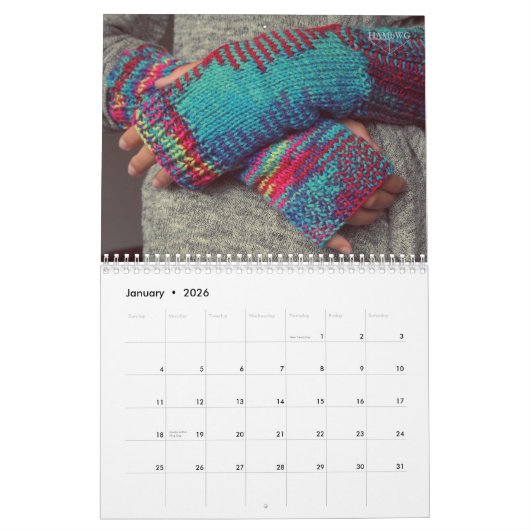 HAMbyWhiteGlove - farbig Kalender (Jan 2026)