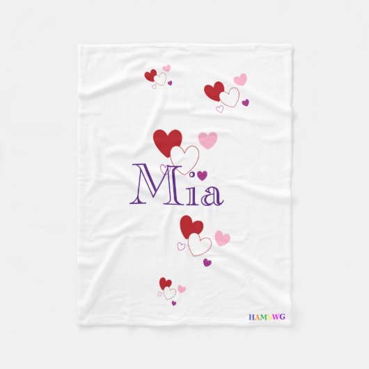 HAMbyWhiteGlove - Fleece Blanket - Herz (Vorderseite)